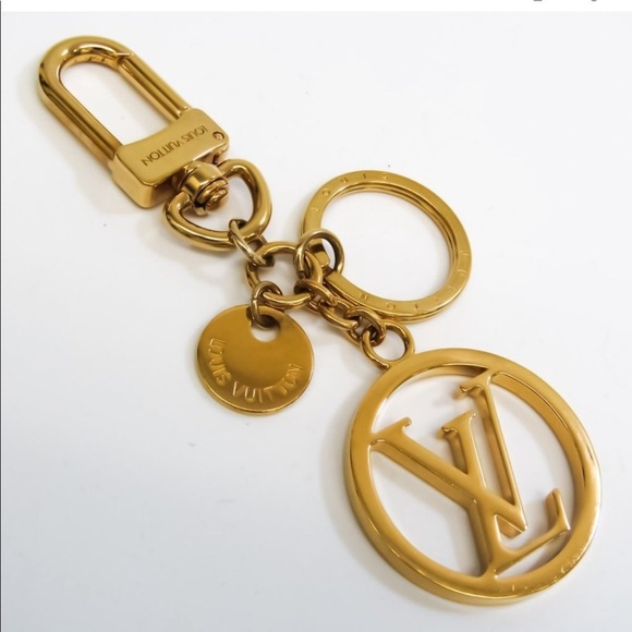 LOUIS VUITTON circle gold bag charm key holder - Picture 3 of 11